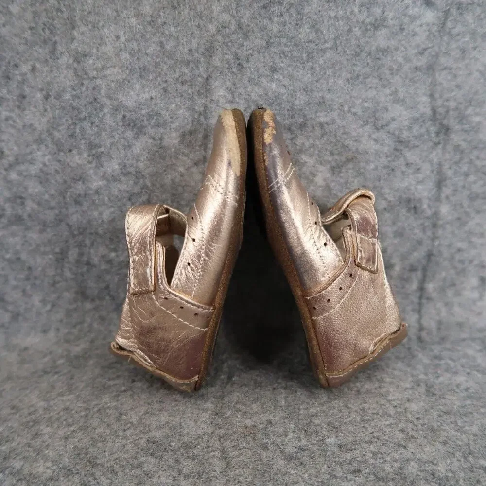 Livie & Luca Shoes Baby 6-12 Months Cora III Rosegold Metallic Mary Jane Leather